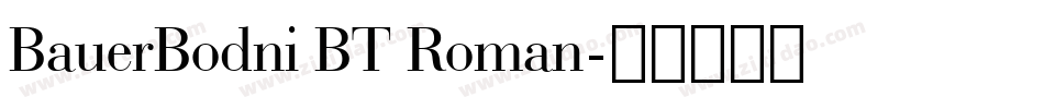 BauerBodni BT Roman字体转换